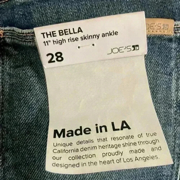 NWT Joe's Bella Frayed-Hem Skinny Jeans in Laynee Size 28 - Picture 8 of 11